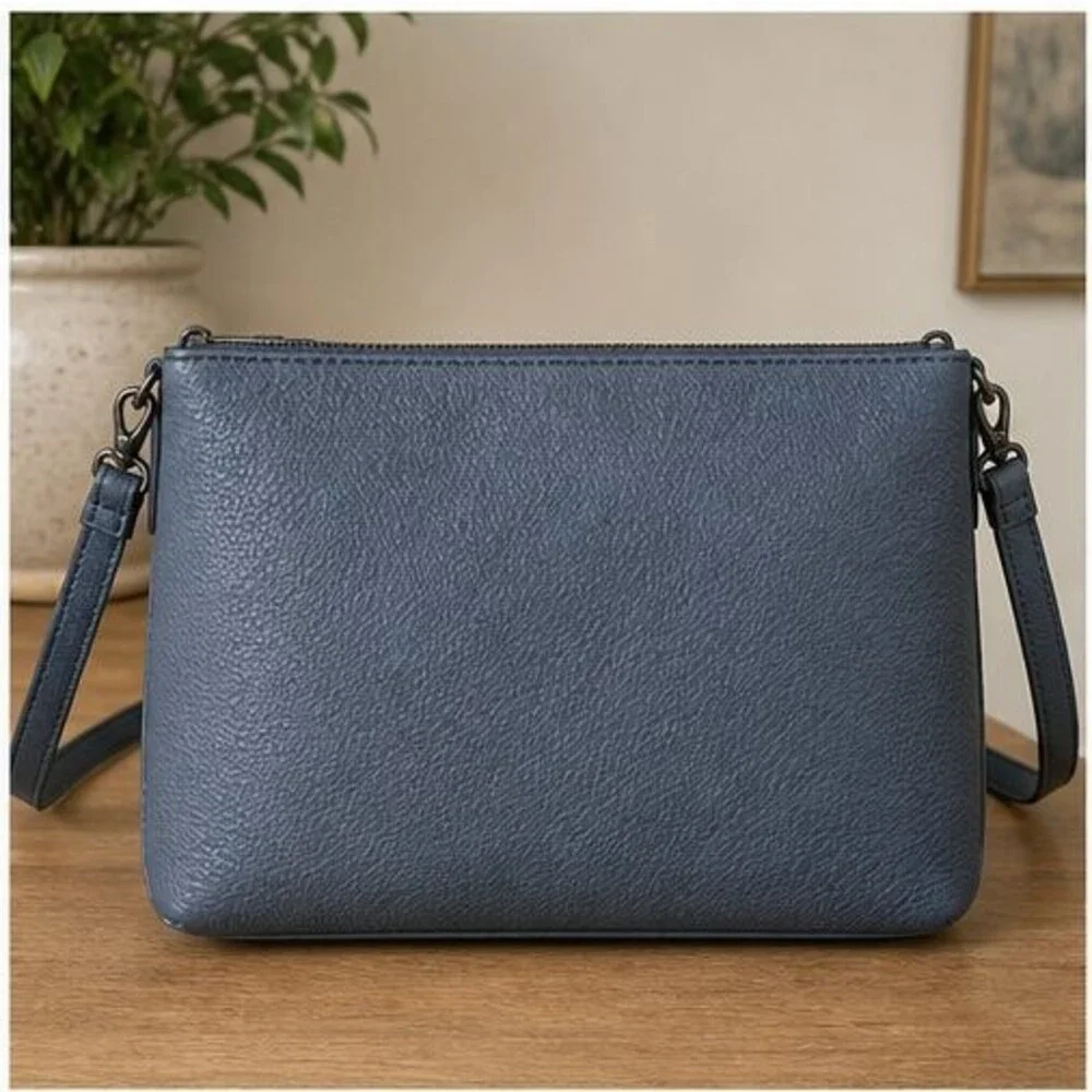 Navy Canvas Crossbody Bag